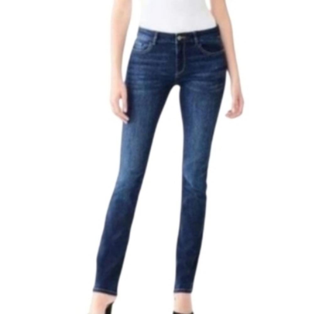 DL1961 Women's Coco Curvy Straight Jeans Dark Blue Wash Size 26